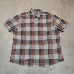 Eddie Bauer Travex Men's XL Shirt Sleeve Button Up Himing Outdoors Plaid